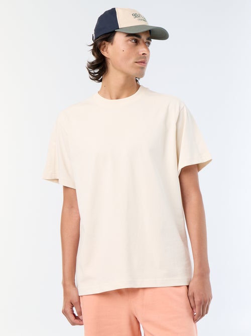 Effen T-shirt met korte mouwen, comfort fit/oversized - Kiabi
