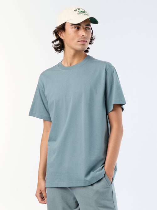 Effen T-shirt met korte mouwen, comfort fit/oversized - Kiabi
