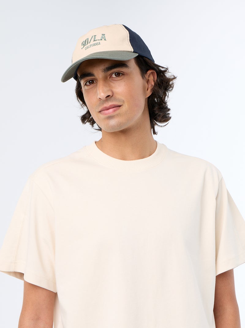 Effen T-shirt met korte mouwen, comfort fit/oversized Ecru - Kiabi