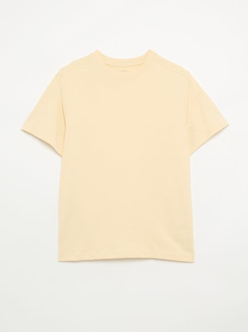 Effen T-shirt met korte mouwen, comfort fit/oversized - Kiabi Effen T-shirt met korte mouwen, comfort fit/oversized - Kiabi