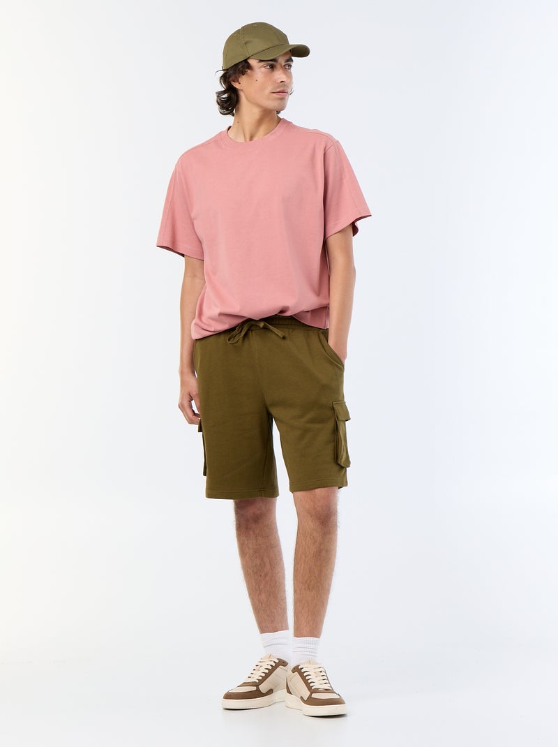 Effen T-shirt met korte mouwen, comfort fit/oversized Rose - Kiabi