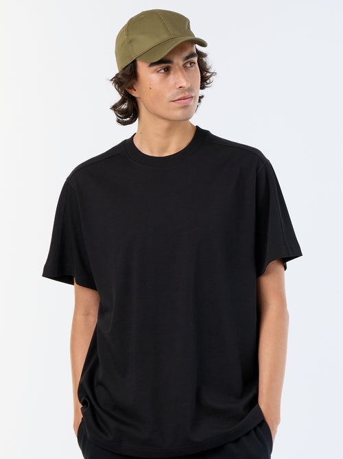 Effen T-shirt met korte mouwen, comfort fit/oversized - Kiabi