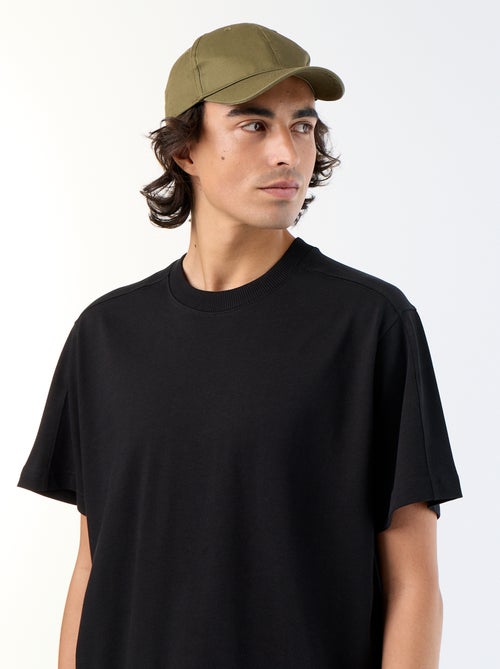 Effen T-shirt met korte mouwen, comfort fit/oversized - Kiabi