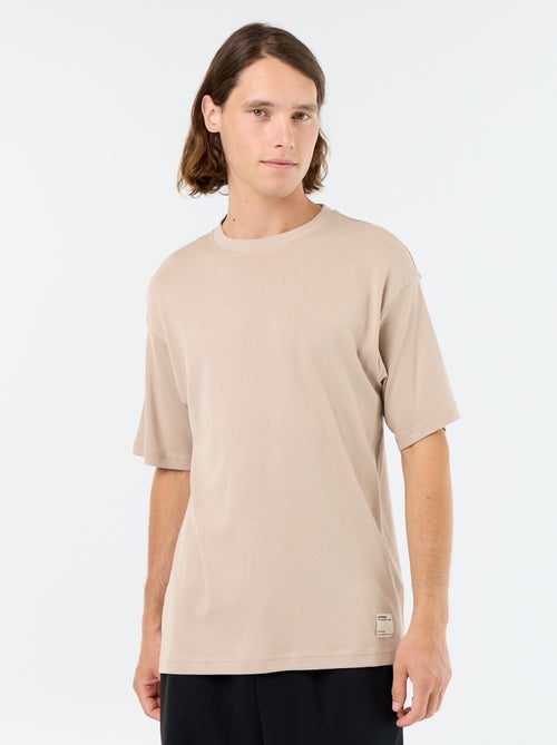 Effen T-shirt met korte mouwen en ronde hals - Kiabi