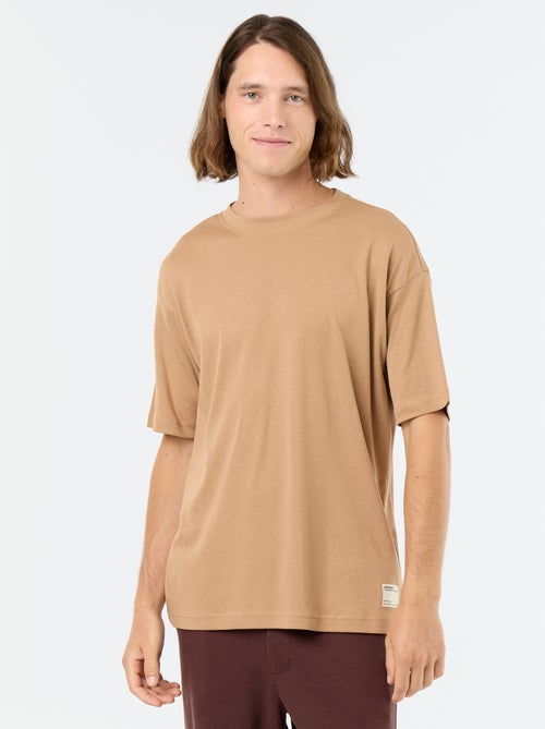 Effen T-shirt met korte mouwen en ronde hals - Kiabi
