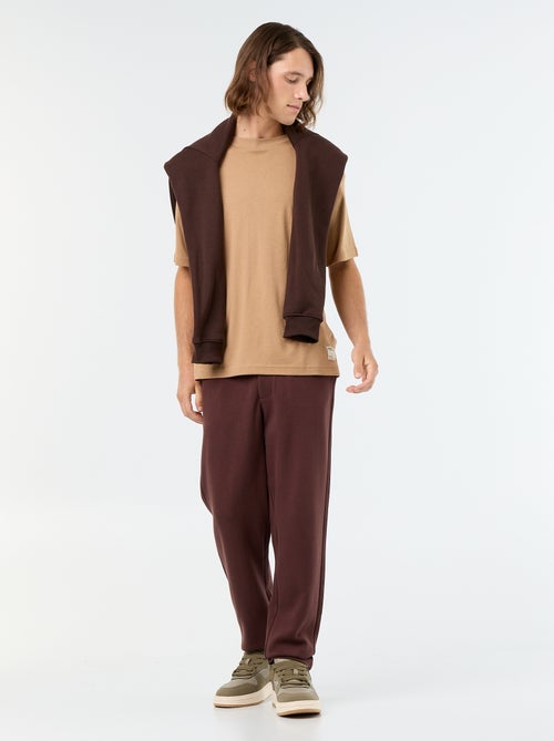 Effen T-shirt met korte mouwen en ronde hals - Kiabi