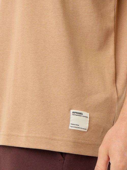 Effen T-shirt met korte mouwen en ronde hals - Kiabi