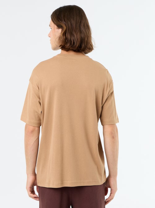 Effen T-shirt met korte mouwen en ronde hals - Kiabi