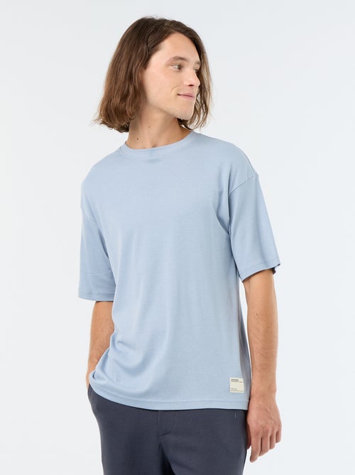 Effen T-shirt met korte mouwen en ronde hals - Kiabi