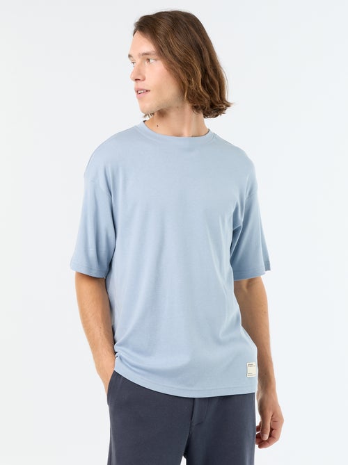 Effen T-shirt met korte mouwen en ronde hals - Kiabi