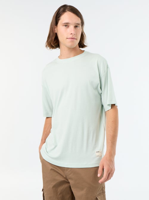 Effen T-shirt met korte mouwen en ronde hals - Kiabi