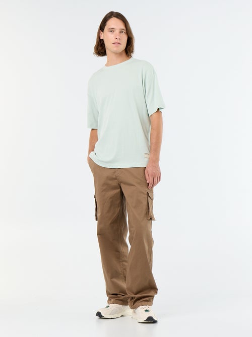 Effen T-shirt met korte mouwen en ronde hals - Kiabi