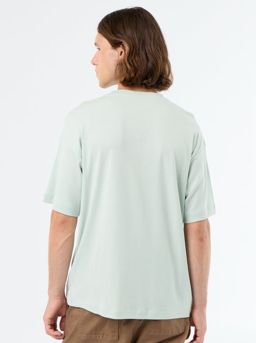 Effen T-shirt met korte mouwen en ronde hals - Kiabi