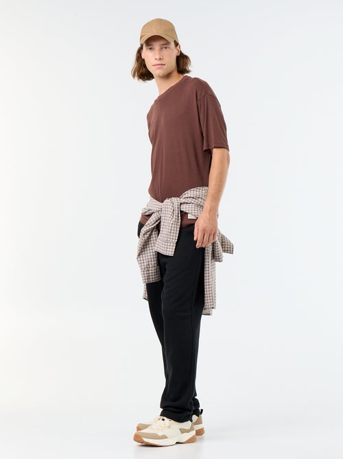 Effen T-shirt met korte mouwen en ronde hals - Kiabi