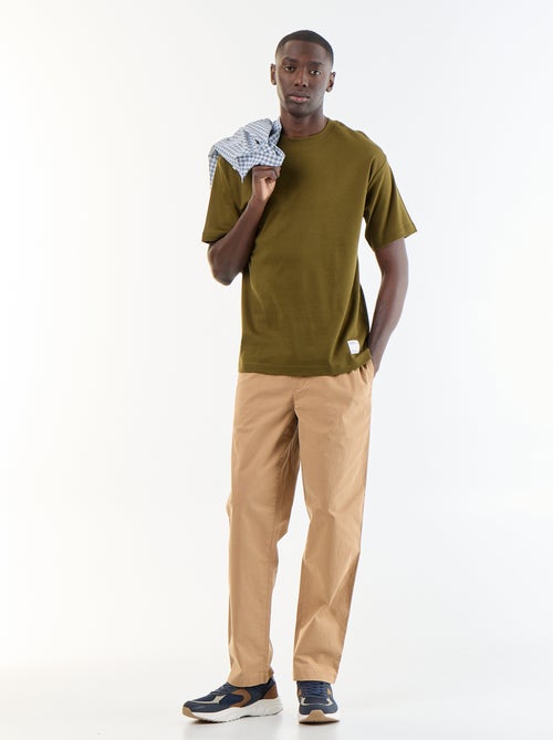 Effen T-shirt met korte mouwen en ronde hals - Kiabi