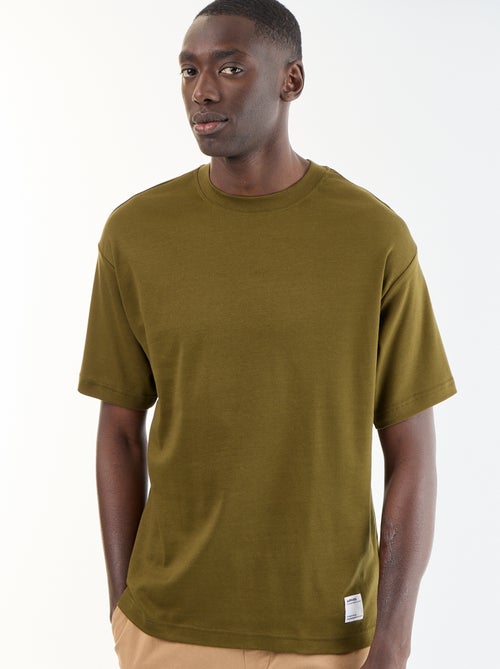 Effen T-shirt met korte mouwen en ronde hals - Kiabi