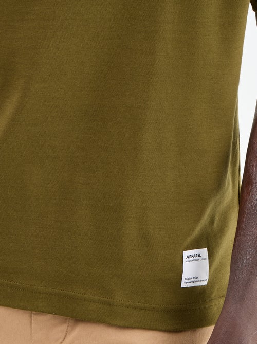 Effen T-shirt met korte mouwen en ronde hals - Kiabi