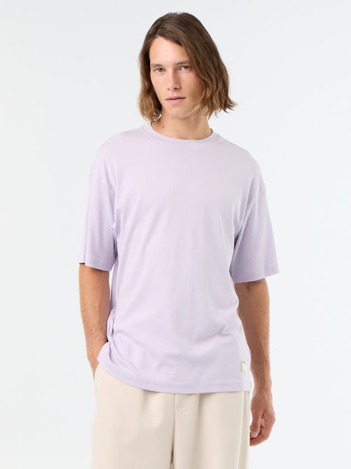 Effen T-shirt met korte mouwen en ronde hals - Kiabi