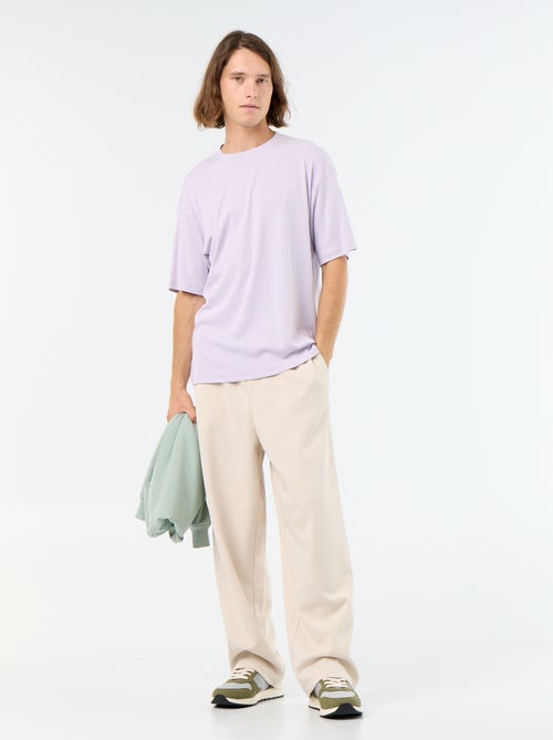 Effen T-shirt met korte mouwen en ronde hals - Kiabi