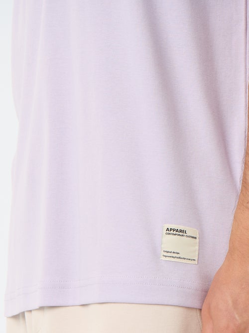 Effen T-shirt met korte mouwen en ronde hals - Kiabi