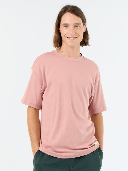Effen T-shirt met korte mouwen en ronde hals - Kiabi