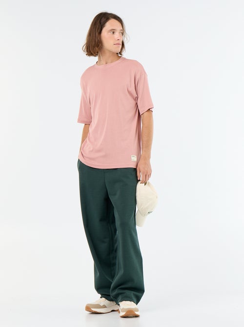 Effen T-shirt met korte mouwen en ronde hals - Kiabi