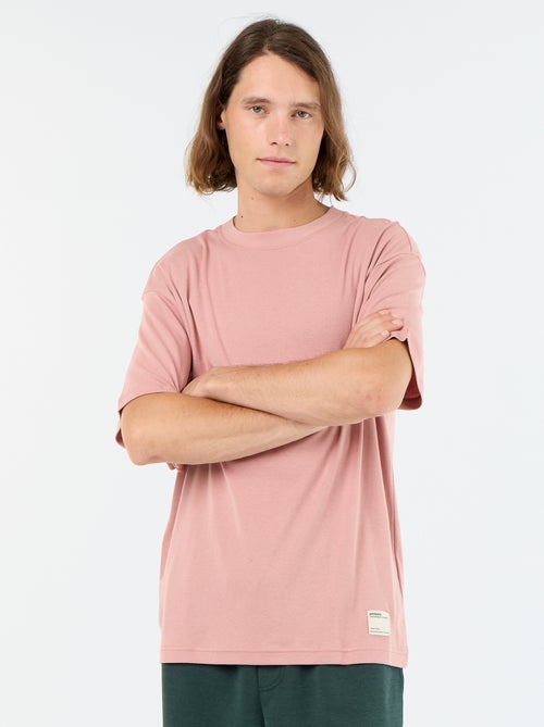 Effen T-shirt met korte mouwen en ronde hals - Kiabi