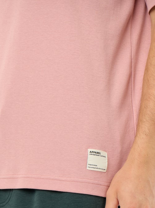 Effen T-shirt met korte mouwen en ronde hals - Kiabi