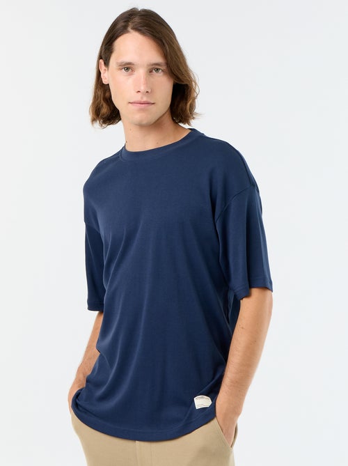 Effen T-shirt met korte mouwen en ronde hals - Kiabi