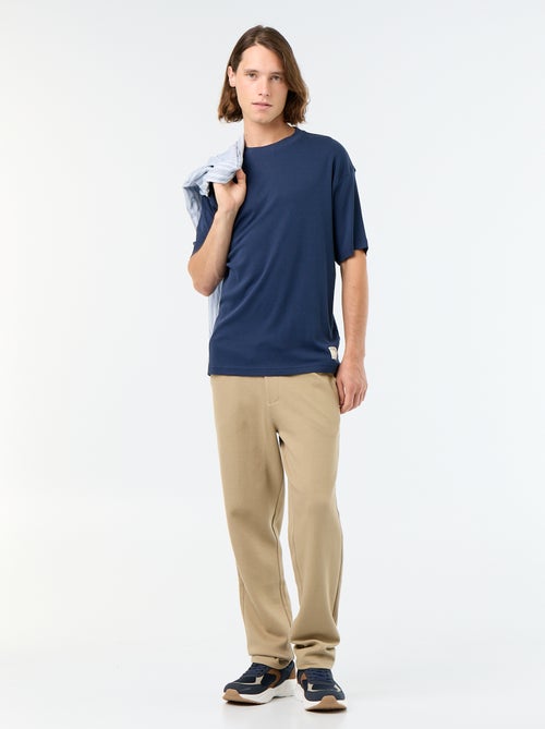 Effen T-shirt met korte mouwen en ronde hals - Kiabi