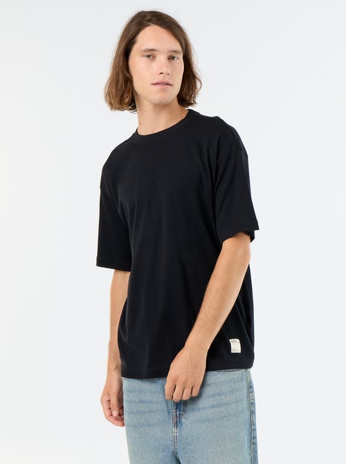 Effen T-shirt met korte mouwen en ronde hals - Kiabi