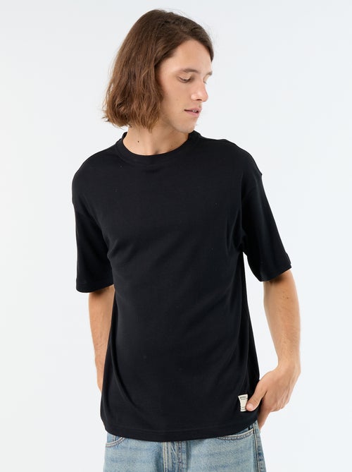 Effen T-shirt met korte mouwen en ronde hals - Kiabi