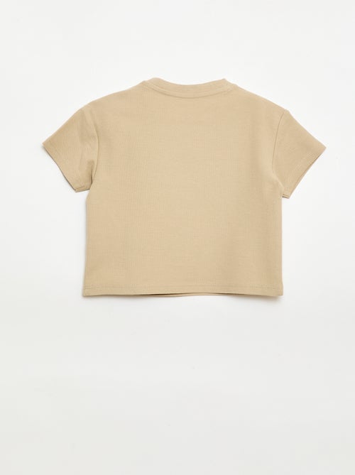 Effen T-shirt met korte mouwen van katoen - Kiabi