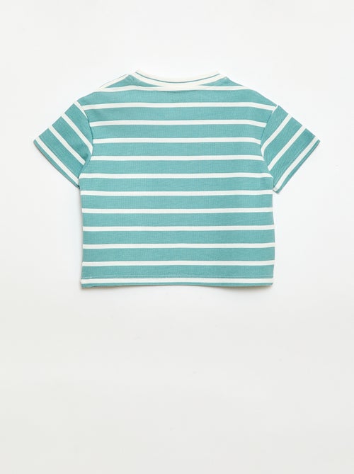 Effen T-shirt met korte mouwen van katoen - Kiabi