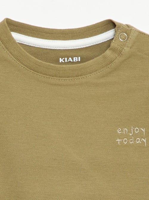 Effen T-shirt met korte mouwen van katoen - Kiabi