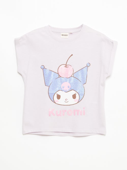 Effen T-shirt met 'Kuromi'-print van katoen - Kiabi