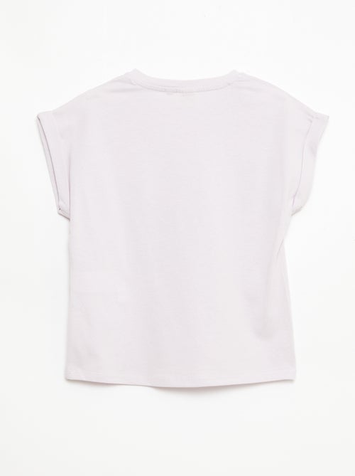 Effen T-shirt met 'Kuromi'-print van katoen - Kiabi