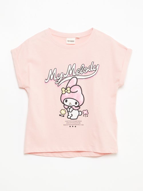 Effen T-shirt met 'Kuromi'-print van katoen - Kiabi