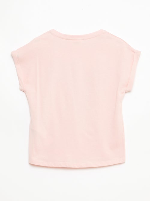 Effen T-shirt met 'Kuromi'-print van katoen - Kiabi