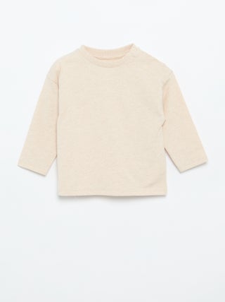 Effen T-shirt met lange mouwen