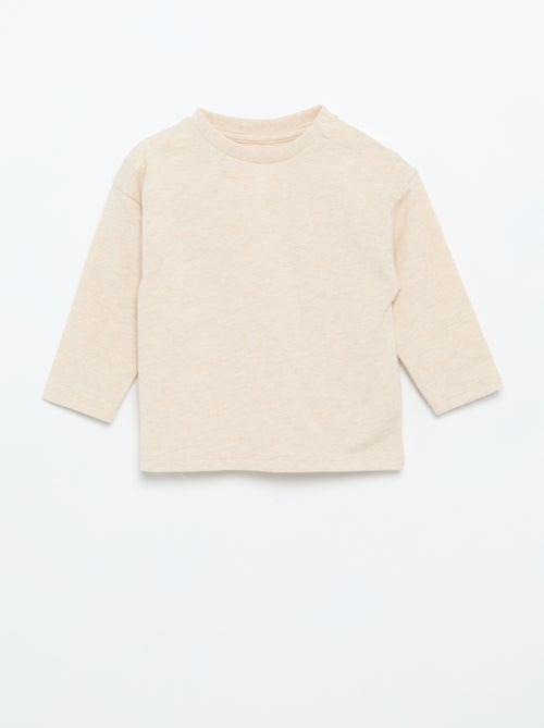 Effen T-shirt met lange mouwen - Kiabi