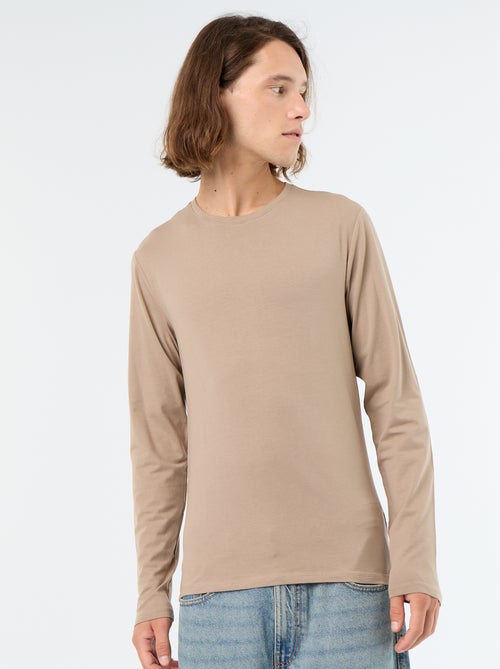 Effen T-shirt met lange mouwen - Kiabi