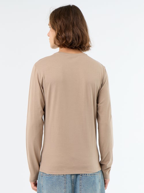 Effen T-shirt met lange mouwen - Kiabi