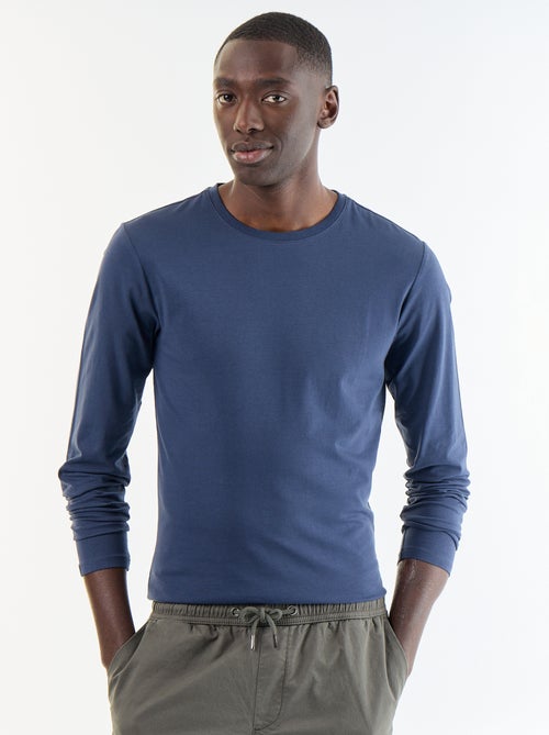 Effen T-shirt met lange mouwen - Kiabi