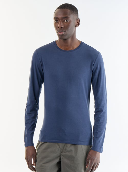 Effen T-shirt met lange mouwen - Kiabi