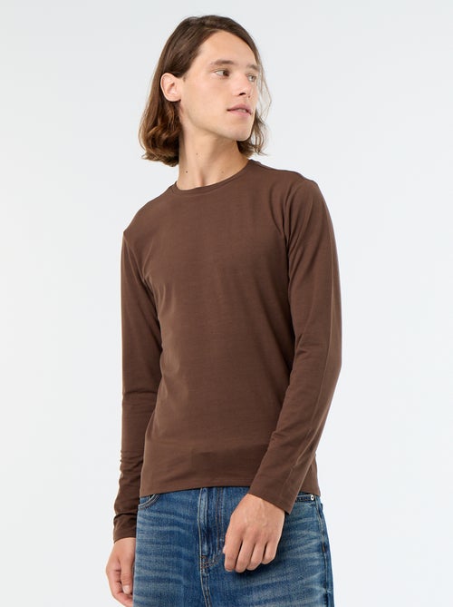 Effen T-shirt met lange mouwen - Kiabi Effen T-shirt met lange mouwen - Kiabi