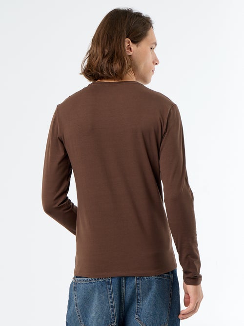 Effen T-shirt met lange mouwen - Kiabi Effen T-shirt met lange mouwen - Kiabi
