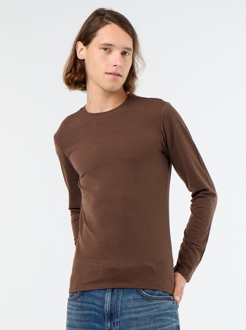 Effen T-shirt met lange mouwen - Kiabi Effen T-shirt met lange mouwen - Kiabi