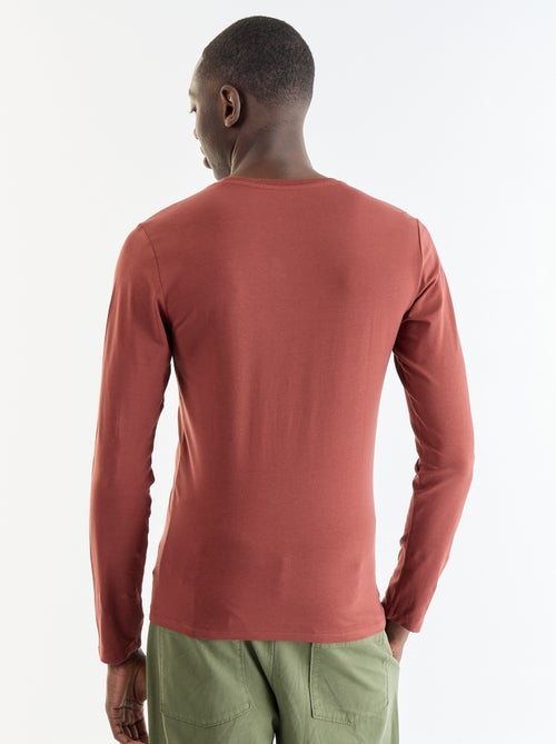 Effen T-shirt met lange mouwen - Kiabi