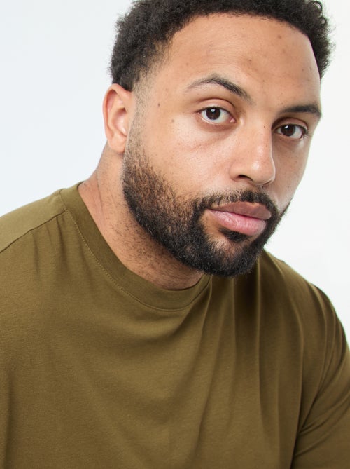 Effen T-shirt met lange mouwen en ronde hals - Kiabi